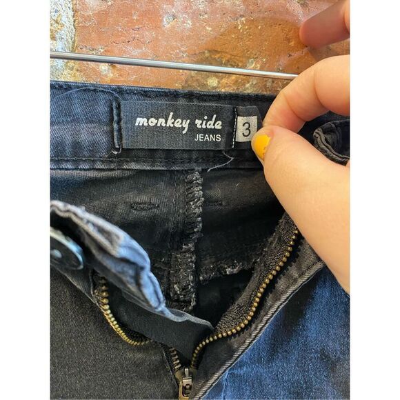 Monkey Ride Jeans Black Wash Skinny Jean Women’s Size 3 - Picture 3 of 7